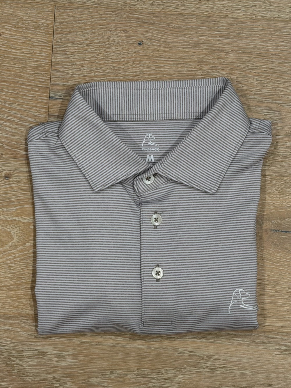 Rhoback Polo Shirt - Gray Whaler Stripe
